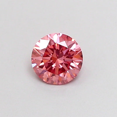 0.40 carat fancy vivid pink round lab grown diamond VS2 clarity