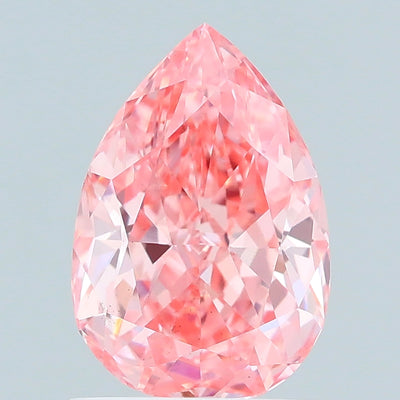 1.12 carat fancy vivid pink pear lab grown diamond VS2 clarity
