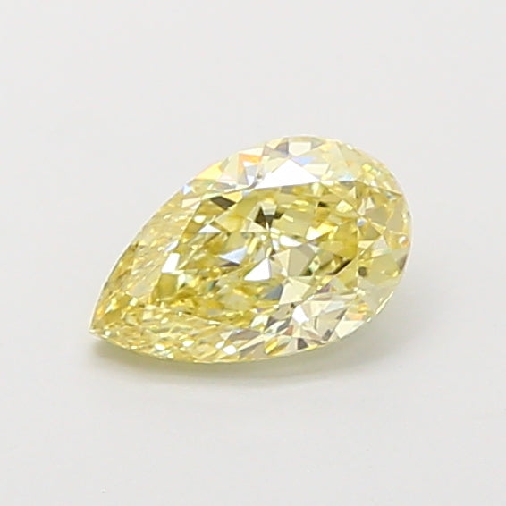 1.12 carat fancy yellow pear lab grown diamond VVS2 clarity