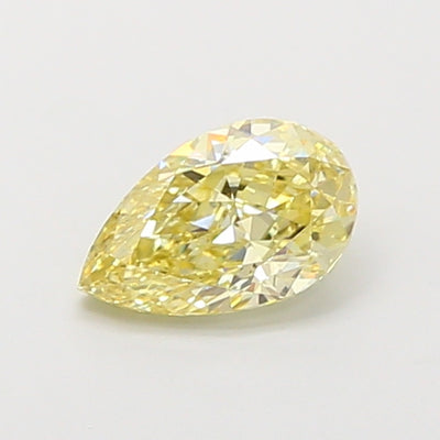 1.12 carat fancy yellow pear lab grown diamond VVS2 clarity