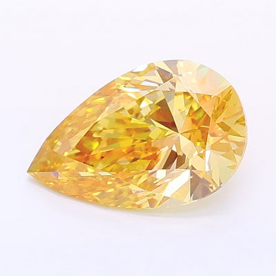 1.07 carat fancy brown yellow pear lab grown diamond VS1 clarity