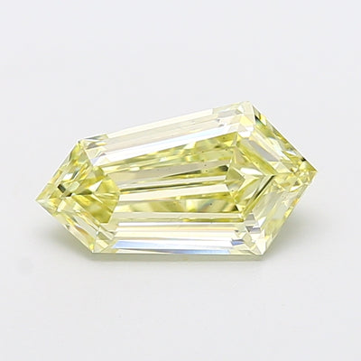 2.10 carat light yellow shield lab grown diamond VS1 clarity