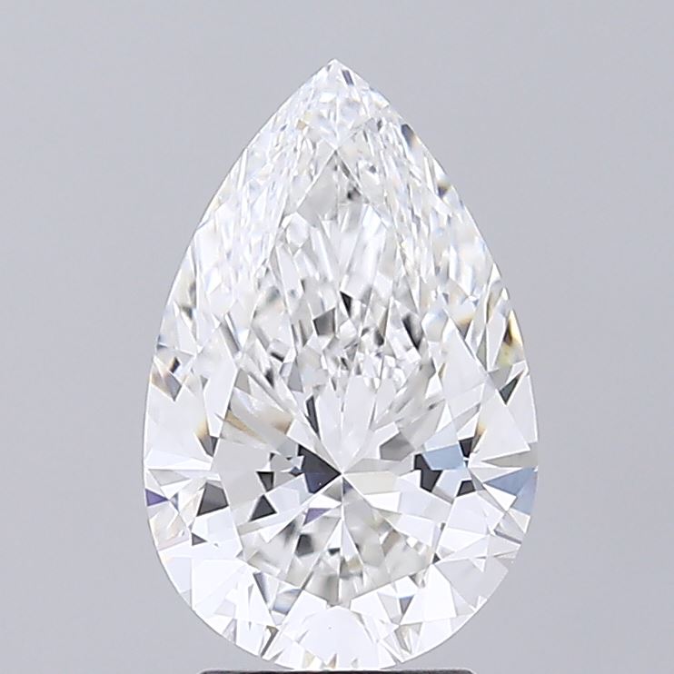 3.00 carat pear lab grown diamond E color VS2 clarity