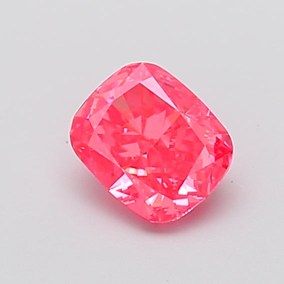 1.09 carat fancy vivid pink cushion lab grown diamond VVS2 clarity