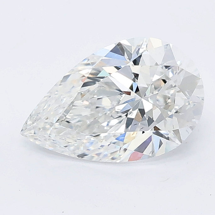 1.38 carat pear lab grown diamond D color VS2 clarity