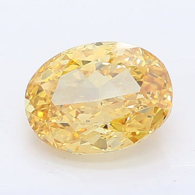 1.05 carat fancy intense yellow oval lab grown diamond VS2 clarity
