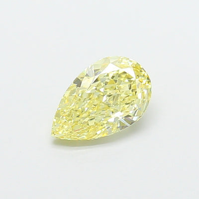 1.10 carat fancy yellow pear lab grown diamond VVS1 clarity