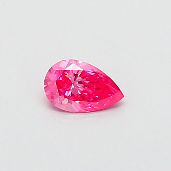 0.32 carat fancy vivid pink pear lab grown diamond VS1 clarity