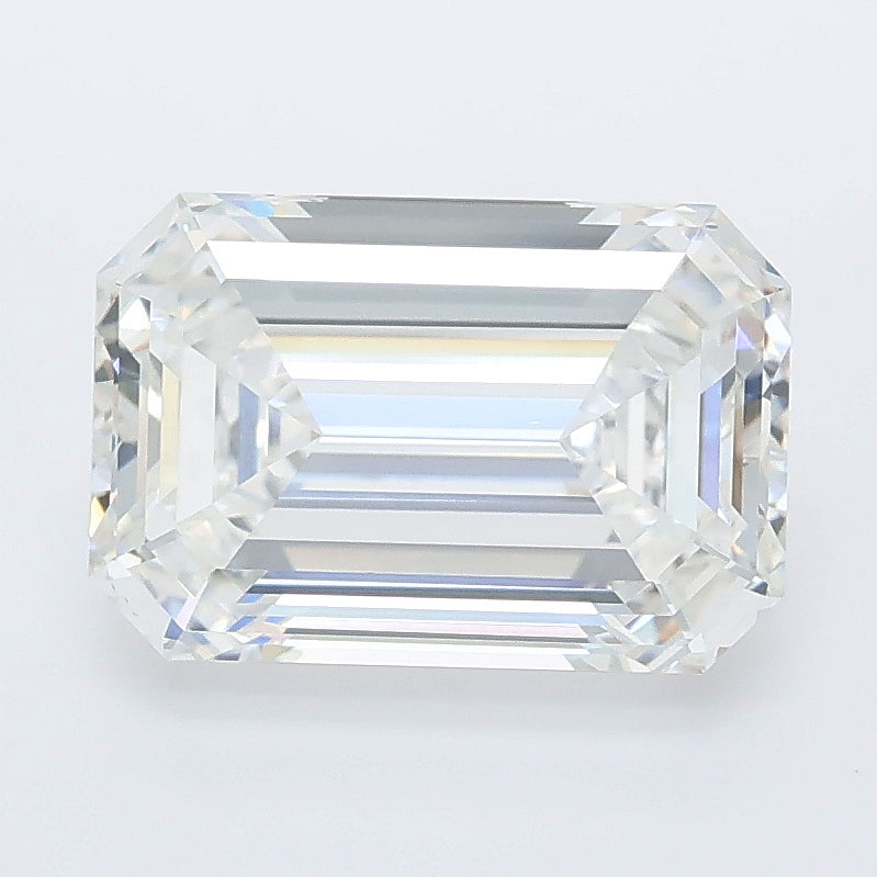 3.07 carat emerald lab grown diamond F color VVS2 clarity