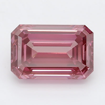 3.15 carat fancy vivid pink emerald lab grown diamond VS1 clarity