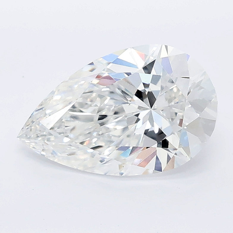 2.01 carat pear lab grown diamond E color VS1 clarity