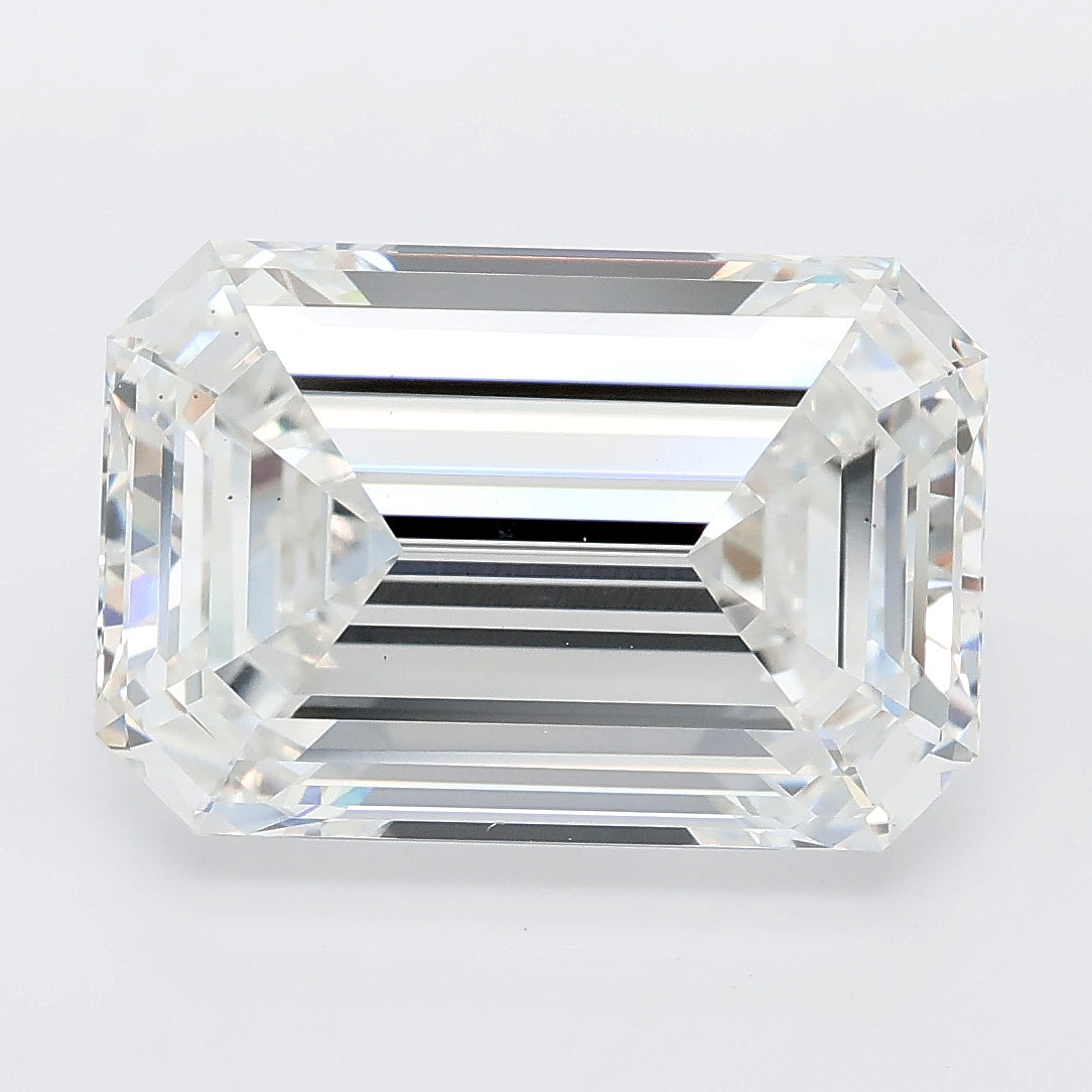8.08 carat emerald lab grown diamond E color VS2 clarity