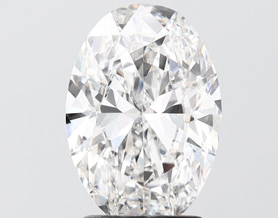 2.42 carat oval lab grown diamond F color VS1 clarity