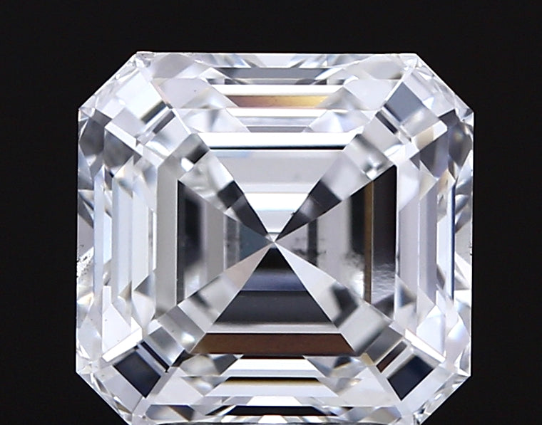 4.01 carat asscher lab grown diamond F color VS2 clarity