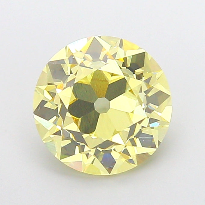 3.52 carat fancy intense yellow old european lab grown diamond VS1 clarity
