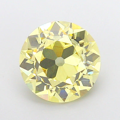 3.52 carat fancy intense yellow old european lab grown diamond VS1 clarity