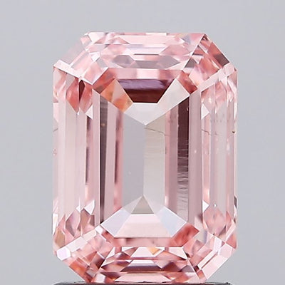 2.00 carat fancy intense pink emerald lab grown diamond VS2 clarity