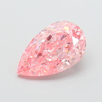 2.50 carat fancy vivid pink pear lab grown diamond VS2 clarity