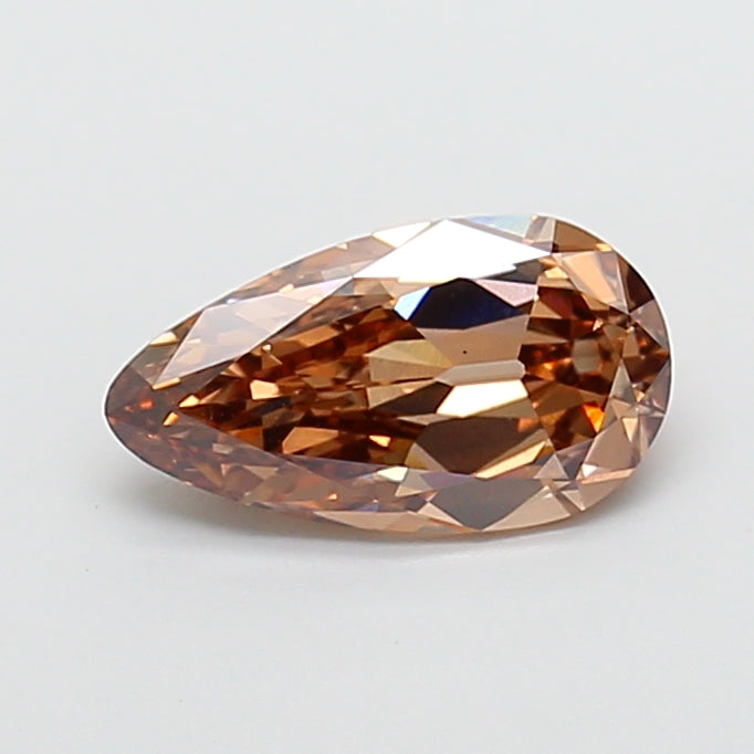 2.01 carat fancy brown pear lab grown diamond VS1 clarity