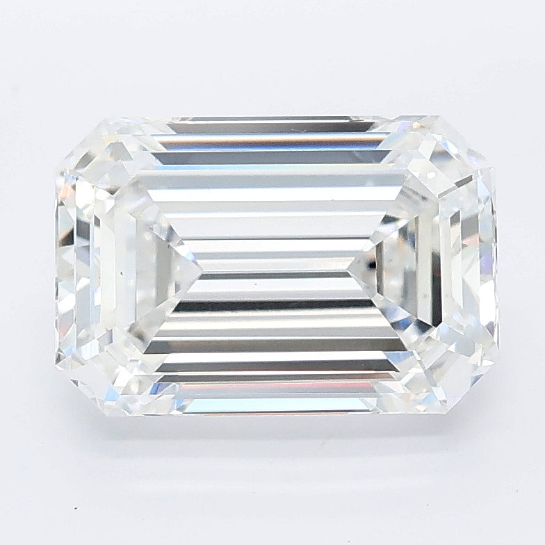 3.09 carat emerald lab grown diamond E color VS1 clarity