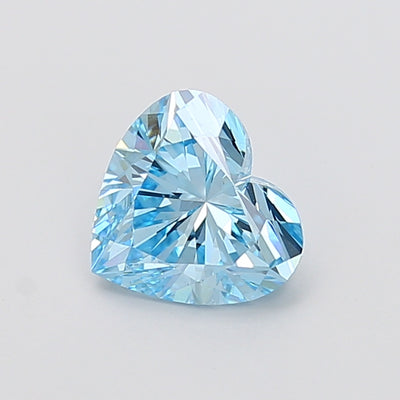 2.00 carat fancy vivid blue heart lab grown diamond VS1 clarity