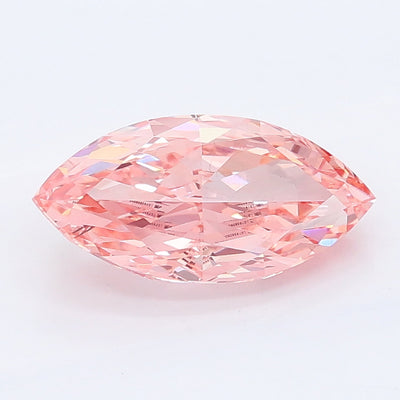 1.74 carat fancy vivid pink marquise lab grown diamond VS2 clarity
