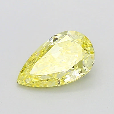 1.06 carat fancy intense yellow pear lab grown diamond VS1 clarity