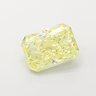 1.57 carat fancy light yellow radiant lab grown diamond VVS2 clarity