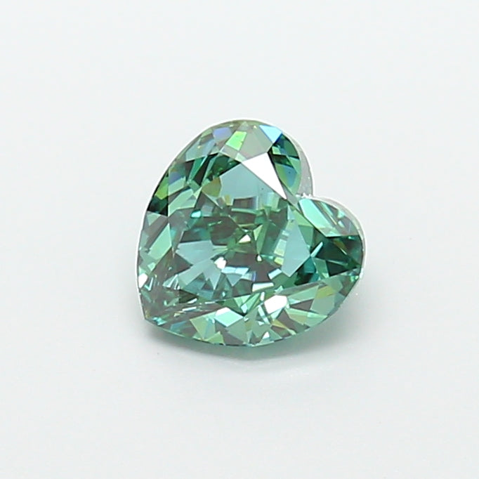 1.61 carat fancy vivid green heart lab grown diamond VS1 clarity