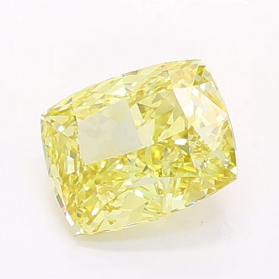 1.00 carat fancy intense yellow cushion lab grown diamond VS1 clarity
