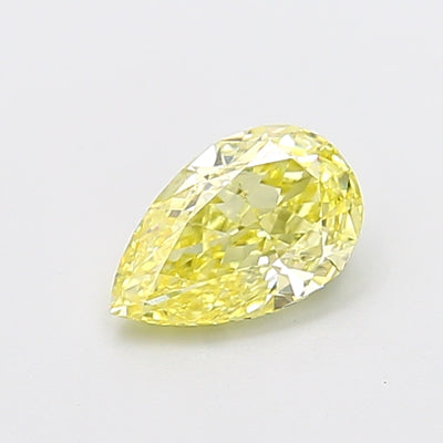 1.07 carat fancy intense yellow pear lab grown diamond VS1 clarity