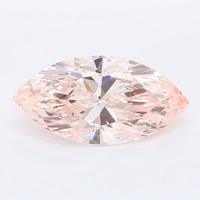 1.08 carat fancy intense pink marquise lab grown diamond VVS2 clarity