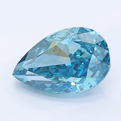 1.03 carat fancy vivid blue pear lab grown diamond VS1 clarity