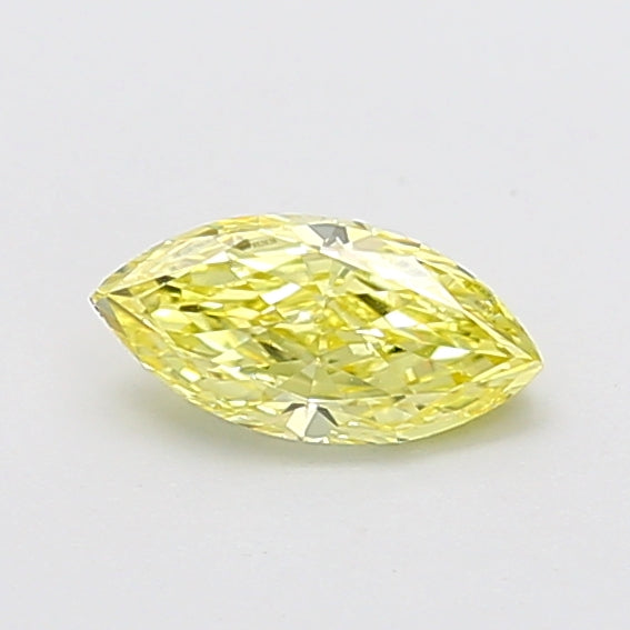0.70 carat fancy intense yellow marquise lab grown diamond VVS2 clarity