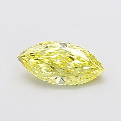 0.70 carat fancy intense yellow marquise lab grown diamond VVS2 clarity