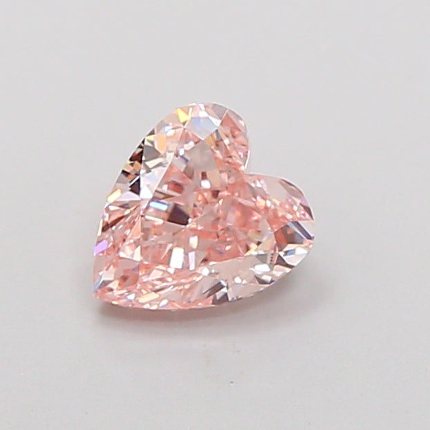 1.00 carat fancy intense pink heart lab grown diamond VS1 clarity