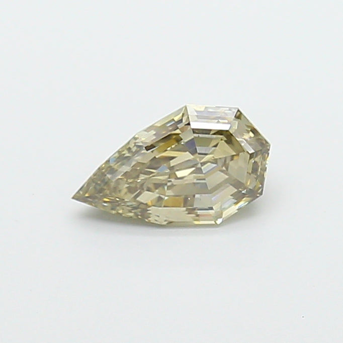 1.06 carat light grayish yellow pear lab grown diamond VS1 clarity