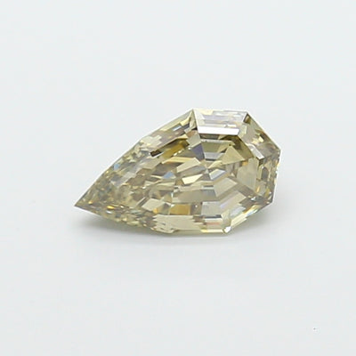 1.06 carat light grayish yellow pear lab grown diamond VS1 clarity