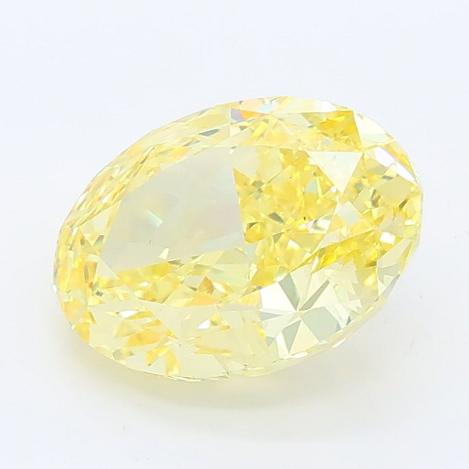2.29 carat fancy intense yellow oval lab grown diamond VS1 clarity