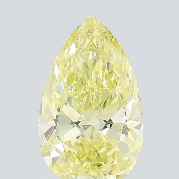 0.43 carat fancy intense yellow pear lab grown diamond VS1 clarity