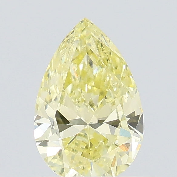 0.42 carat fancy intense yellow pear lab grown diamond VS1 clarity