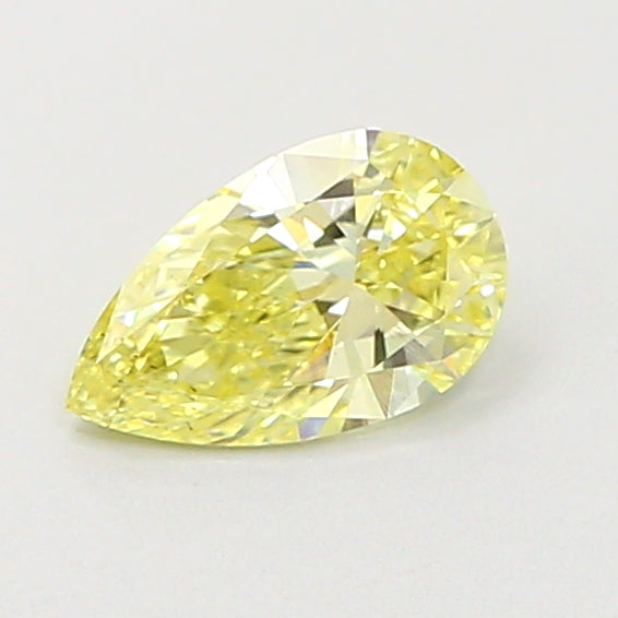 0.55 carat fancy light yellow pear lab grown diamond VS2 clarity