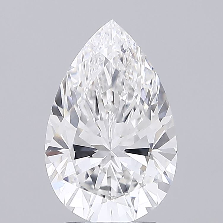 2.83 carat pear lab grown diamond E color VVS2 clarity