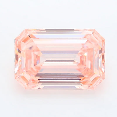 2.99 carat fancy intense brownish pink emerald lab grown diamond VS1 clarity