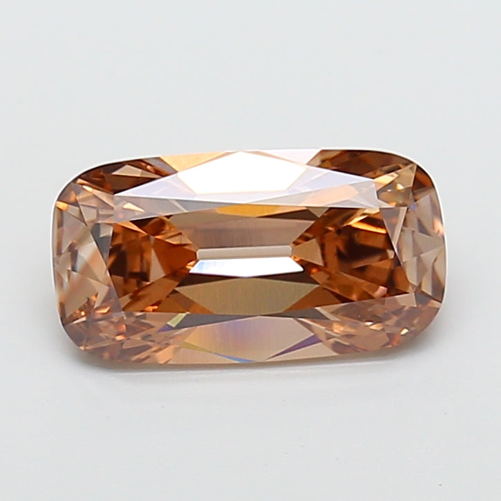 3.52 carat fancy brown old mine cushion lab grown diamond VS1 clarity