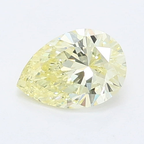 0.39 carat fancy yellow pear lab grown diamond VS2 clarity