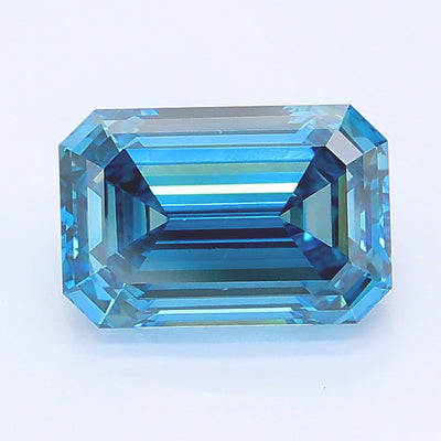 1.57 carat fancy vivid blue emerald lab grown diamond VS1 clarity