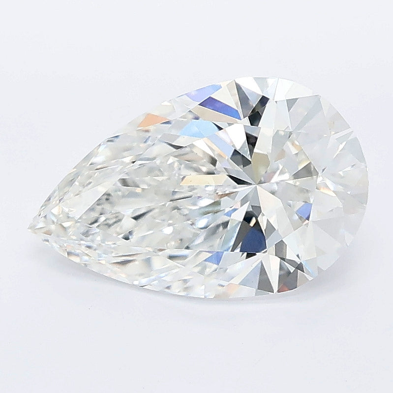 2.07 carat pear lab grown diamond E color VVS2 clarity