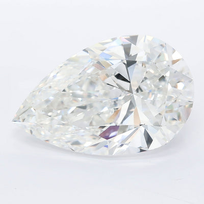 7.02 carat pear lab grown diamond F color VVS2 clarity