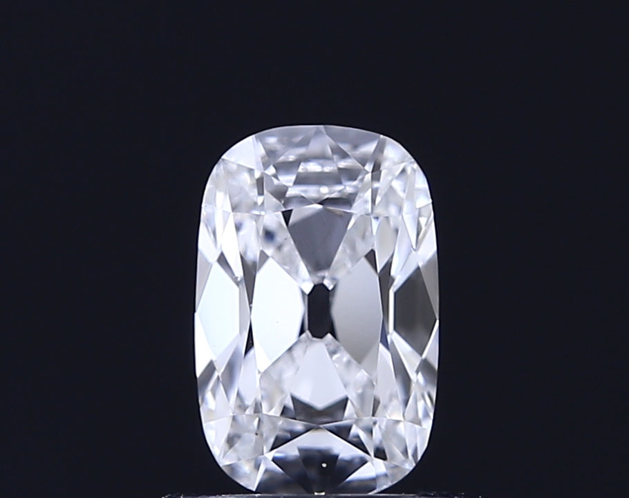 0.71 carat old mine cushion lab grown diamond D color VS1 clarity